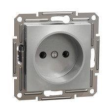Розетка SE EPH3000161 Asfora без заземления 16А механизм винтовой алюминий Розетка SE EPH3000161 Asfora без заземления 16А механизм винтовой алюминий