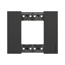 Рамка декоративная Bticino KA4802KG Living Now 2 поста черный Рамка декоративная Bticino KA4802KG Living Now 2 поста черный