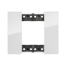 Рамка декоративная Bticino KA4802DW Living Now 2 модуля "Лед"