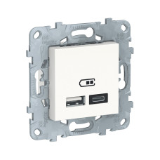 Розетка USB SE NU501818 Unica New 5В/2400 мА белый Розетка USB SE NU501818 Unica New 5В/2400 мА белый