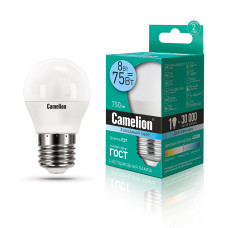 Эл. лампа светодиодная Camelion LED8-G45/845/E27, Холодный Эл. лампа светодиодная Camelion LED8-G45/845/E27, Холодный